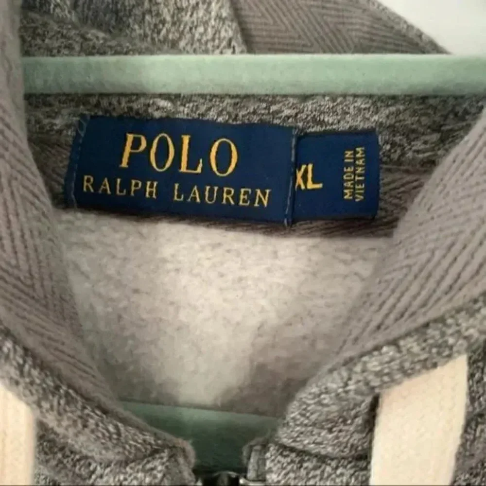 Polo Ralph Lauren Men’s Full Zip Grey Hooded Classic Fit Sweatshirt size XL